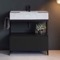Modern Console Vanity, Marble Style Sink, 35